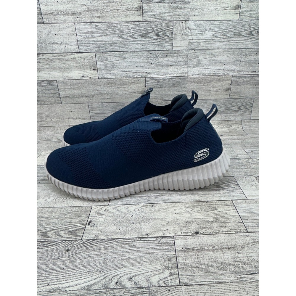 Skechers Elite Flex Hartnell Men Sz 10 Navy Blue Slip On Shoes 52649 Walking - Picture 5 of 13
